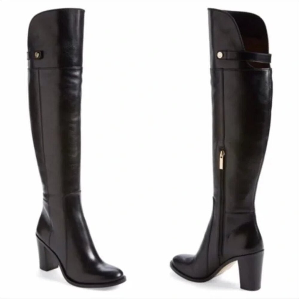 Louise et Cie “Navaria” Over‑the‑Knee Leather Boot – Black – Size 8 / 38 – NWOT
